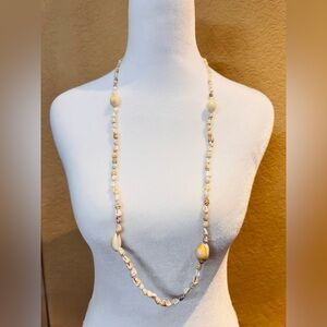 Hawaiian Snail & Mini Conch Shell Lei Necklace – 17”